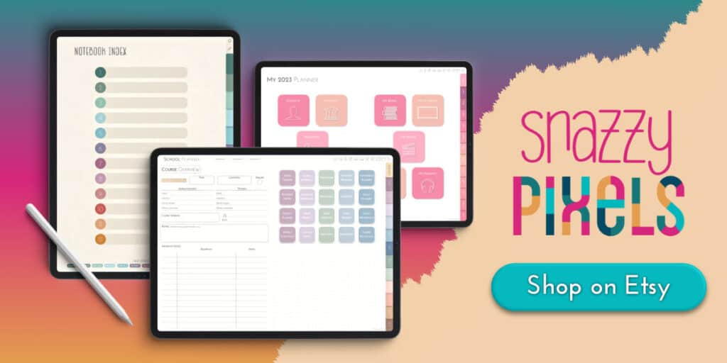 snazzy pixels shop banner ad