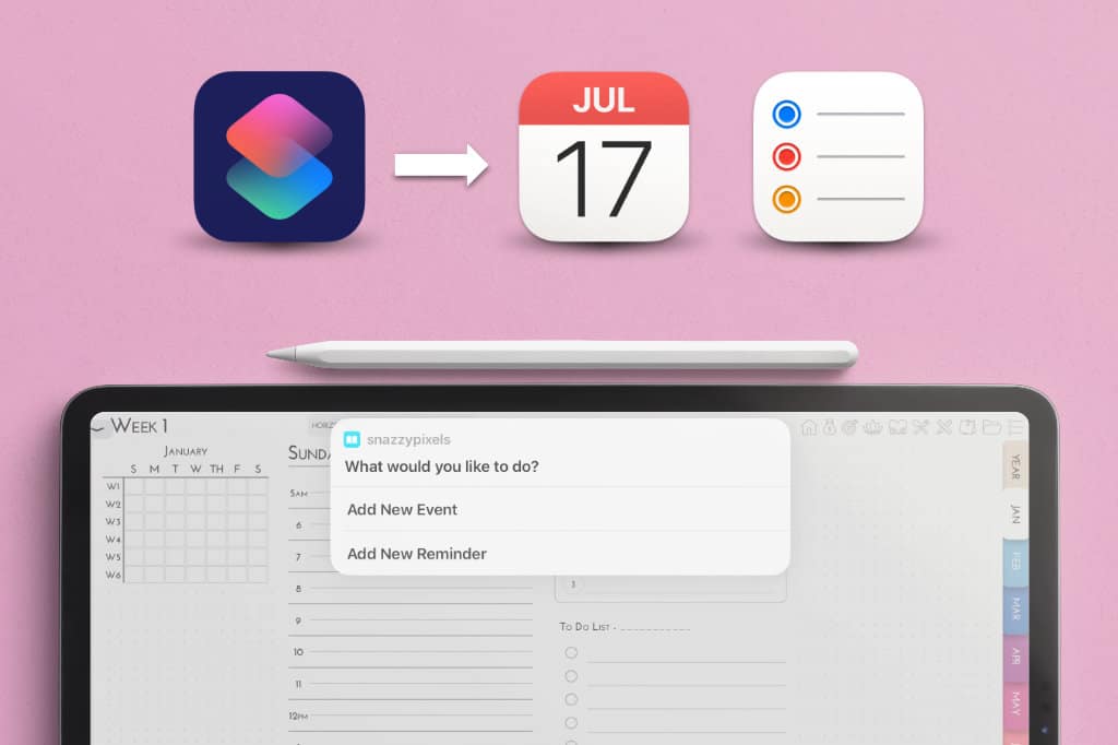 download and install shortcut for digital planners